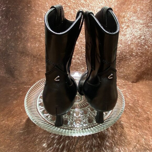 Circus by Sam Edelman Rhinestone Toe Cowboy Boots | Black | Size 8 - Picture 4 of 9